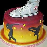Hip Hop Cake with fondant Converse shoe