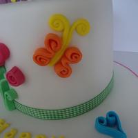First birthday quilling cake.