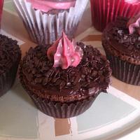 triple chocolate fudge cupcake