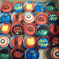 Little Marvel Super Heroes 2nd Birthday Cake/Cupcakes