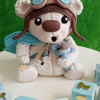 Baby Theo - Teddy Bear Christening Cake