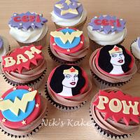 Wonder Woman Birthday Cupcakes