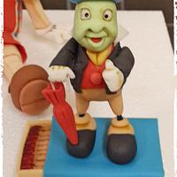 Pinnocchio and Jimminy Cricket Cake Toppers