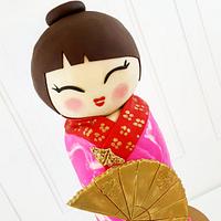 Kokeshi Doll Kimono Geisha Cake