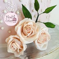 Floral & Elegant Engagement Cake 💍💕