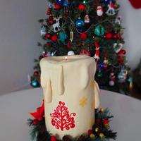 Christmas Candle Cake