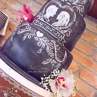Chalkboard Wedding Cake