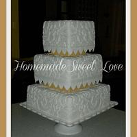 Brocade Wedding Cake