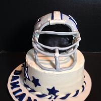 Dallas Cowboys helmet cake