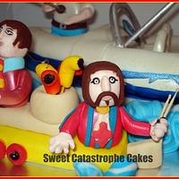 Beatles Yellow Submarine Cake