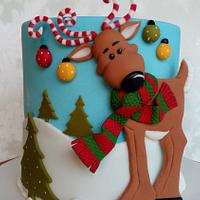 Reindeer  Christmas Cake