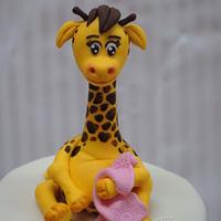 baby giraffe patchwork cake