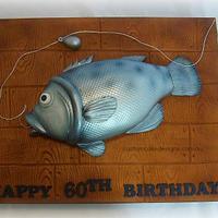 Fishing 60th Cake