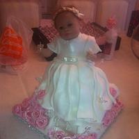 Baby Doll Christening Cake