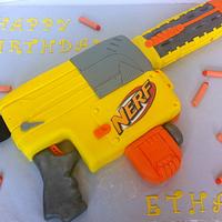 Nerf gun cake