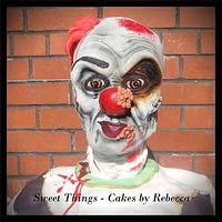 Scary clown cake
