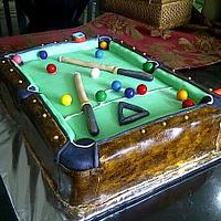 the pool table cake