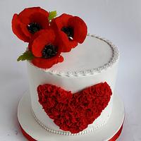 Poppies cake