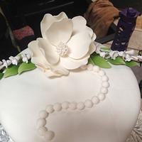 Vintage Magnolia Birthday Cake