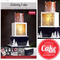 Shadow Light Nativity Cake  
