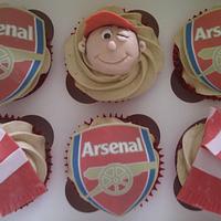 Arsenal Themed Cupcakes