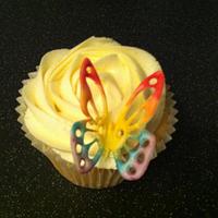 Rainbow butterfly cupcakes 