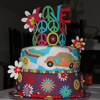 Hippy cake with SEAT 600 cars