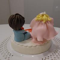 Bride and groom... Funny wedding cake topper