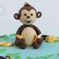 Monkeys & Bananas Baby Shower Cake