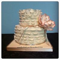 Ruffle mini wedding cake
