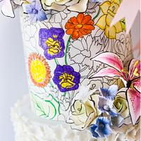 The Easter Bonnet- Easter Coloring Book Cake Collaboration