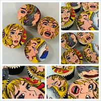 my  handpainted POP ART  cupcakes xxx i adore 