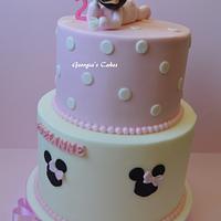 Baby Minie Mouse cake