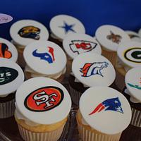 Hand Painted NFL Cupcakes!