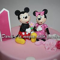 Mickey mouse and Minnie cake