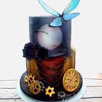 Steampunk and Gothic Birthday Cake