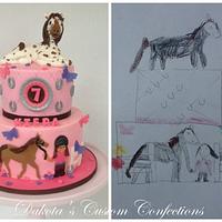 Horse birthday cake