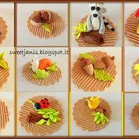 Autumn cupcakes toppers