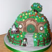 Lord of the Rings Hobbit Hole cake 