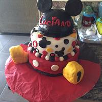 Mickey cake with hidden mickey inside