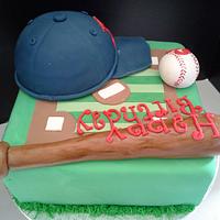 Baseball themed cake