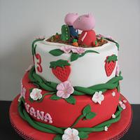 Peppa Pig Strawberry cake