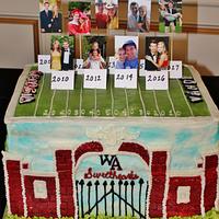 Groom's cake football high school homecoming  