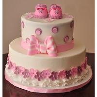 Baby Shower Cake -  Baby Shoe