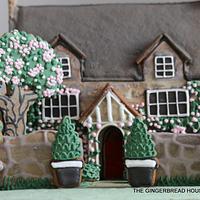 Spring and Easter English gingerbread cottage