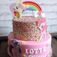 My Little Pony sprinkles cake