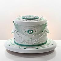 A green cake A green cake