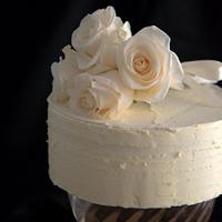 White naked wedding cake - Mericakes