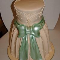 1950's tea dress inspired cake (cake and bake show entry...runner up! )