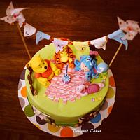 Winnie the Pooh birthday cake.